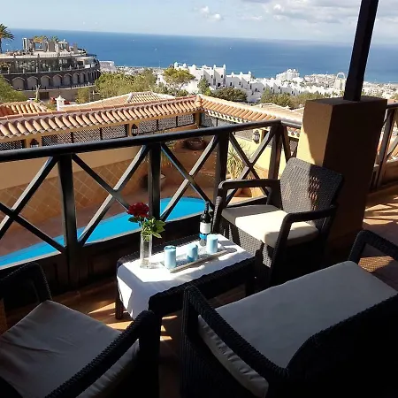 Madera With Private Pool, Wonderful Sea-view, Terrace, Bbq, Wifi, Wintergarden Costa Adeje (Tenerife)